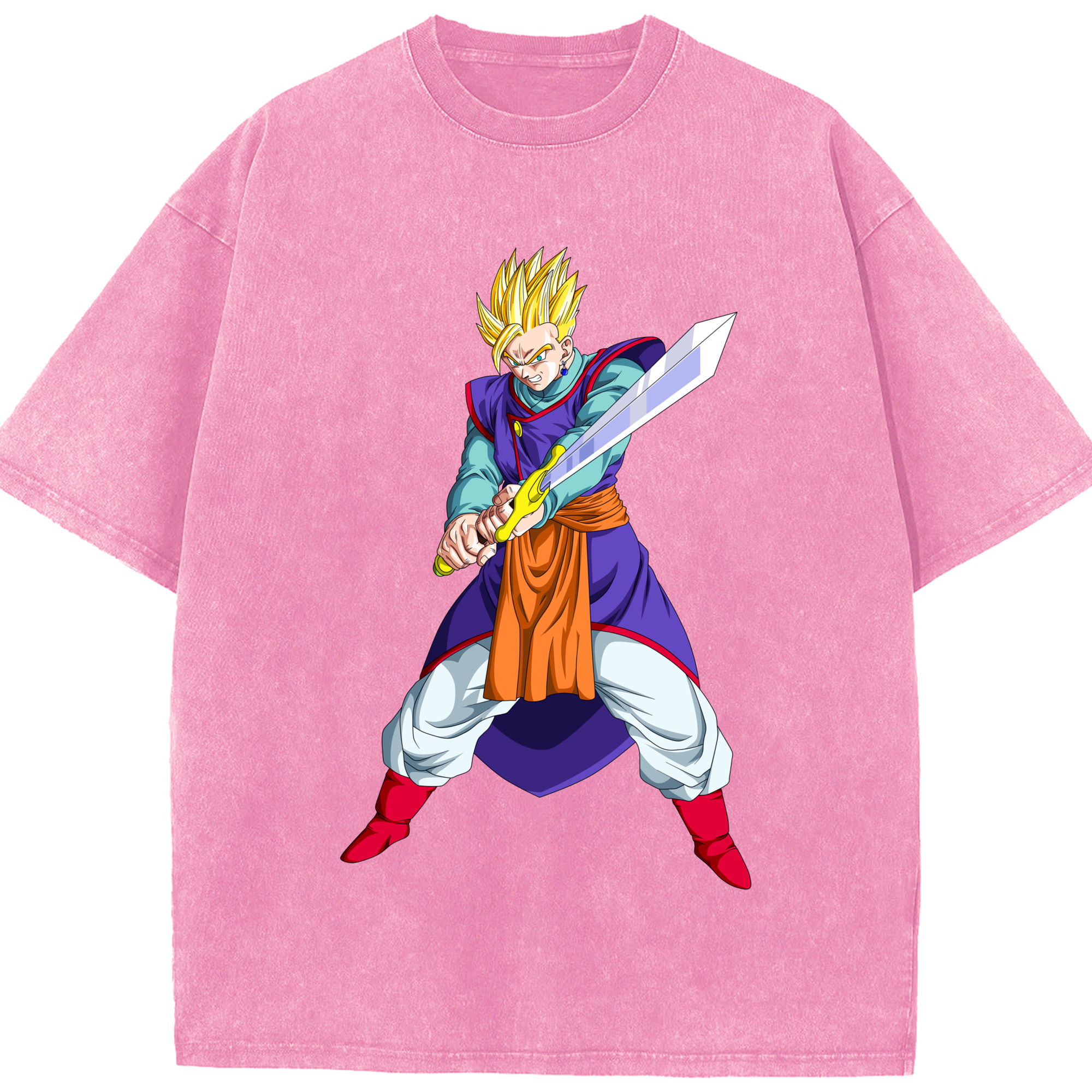 （画像用） ドラゴンボール 孫 悟飯（そんごはん）DRAGON BALL Son Gohan 綿100% ヴィンテージ風 半袖Tシャツ（フロントプリント）